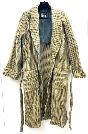 [ 빈티지 ] ISETAN 이세탄 가운 코트 체크 무늬 롱 가운