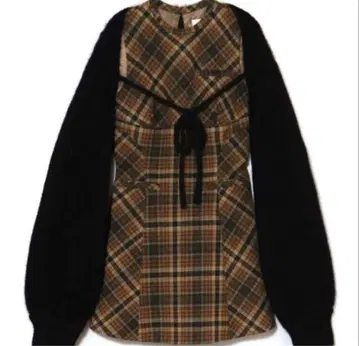 Mimi 체크 세트 미니 드레스 andmary