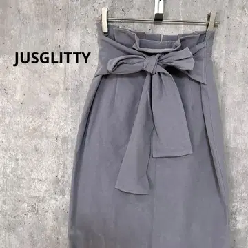 JUSGLITTY 리본 포함 타이트 무릎 기장 스커트 고급 귀여움
