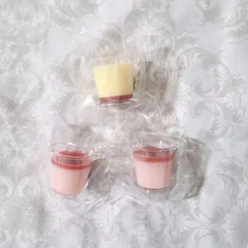 [#C-pla 한정판] pastel 파스텔 미니어처 푸딩 키링 3종