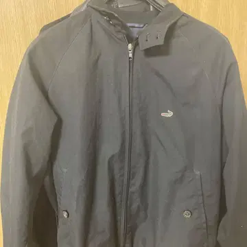 나일론 자켓 블랙 체크 무늬