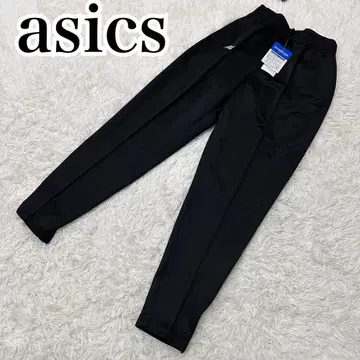 [ 새상품 ] 레어 디자인 asics 트랙 팬츠 저지 블랙 XO 자수