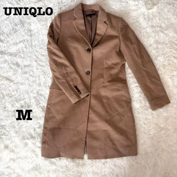 UNIQLO 유니클로 울 캐시미어 체스터 코트 M 브라운