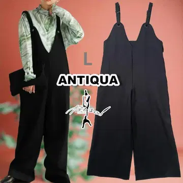 안티카 ANTIQUA 패턴 토르소 모드 와이드 살로펫 팬츠 L