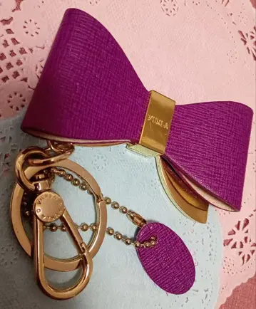 FURLA 백참 리본 퍼플