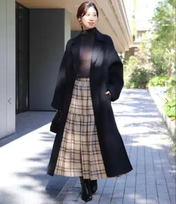 IENA 롱 코트 블랙