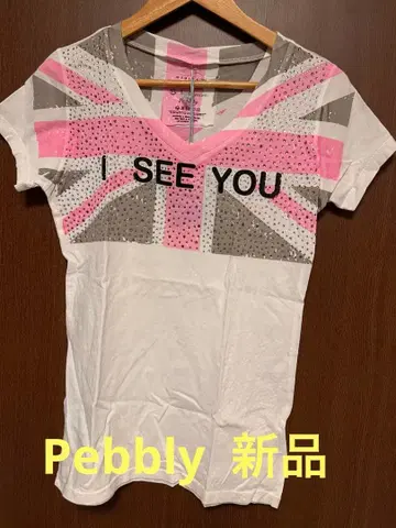 Pebbly 유니언 잭 패턴 큐빅 T셔츠