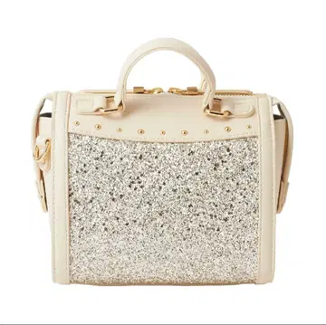 DIANA 미니 보스턴 백 글리터 아이보리