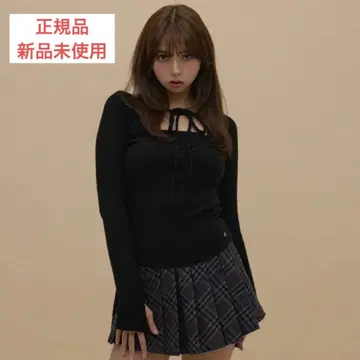 andmary Nini 리본 탑 블랙 정품