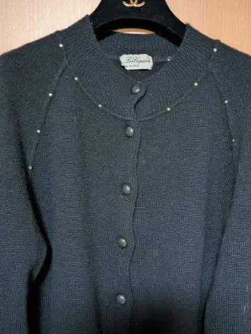 LesCopains(레꼬빵) 긴팔 비쥬 스웨터 - 블랙