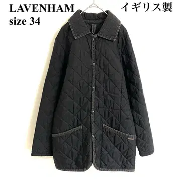 영국제 LAVENHAM 퀼팅 자켓 블랙 34