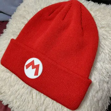 컨디션 최상 슈퍼 마리오 니트 모자 유니버셜 USJ 굿즈 모자 닌텐도
