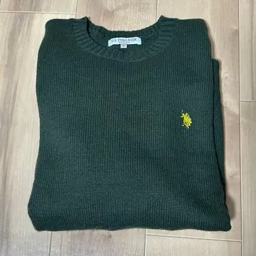 U.S. POLO ASSN. 다크 그린 니트 L 사이즈