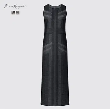 Mame Kurogouchi 슬리브리스 롱 원피스 블랙