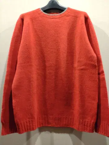 남성용 MHL 오렌지 크루넥 니트