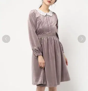 axes femme POETIQUE 레이스 옷깃 벨로아 원피스