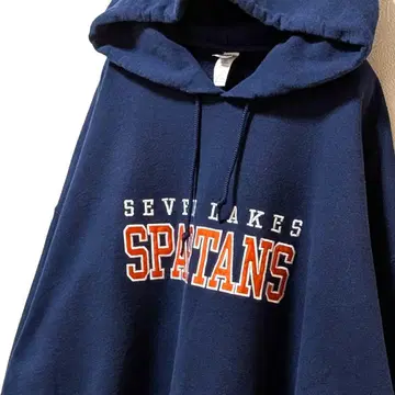 저지스 세븐 레이크스 스파르탄즈 자수 후드티 네이비 XL 구제 의류