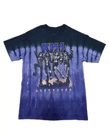 KISS DESTROYER LUQUIDBLUE 키스 타이다이 T셔츠 M