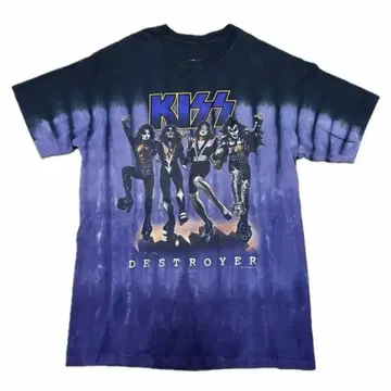 KISS DESTROYER LUQUIDBLUE 키스 타이다이 T셔츠 M
