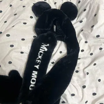 디즈니 머플러 캡 블랙 팬 캡