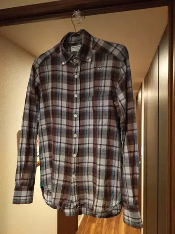 제임스 모티머 체크 무늬 셔츠 38