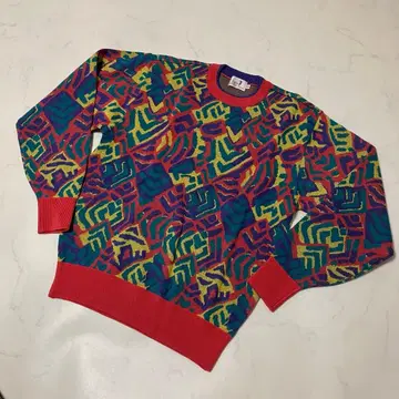 던롭 디자인 니트 멀티 컬러 비트 타케시 데드스탁 레어 M