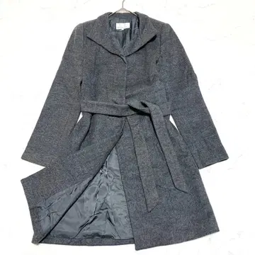 엠프리미어 블랙 울 캐시미어 코트