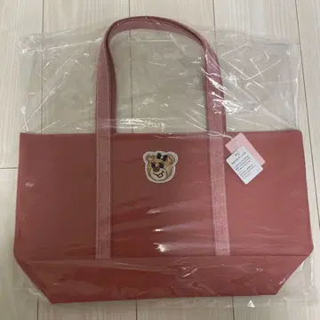 미사용 새상품 라브리 올드 테디걸 와펜 토트백 핑크