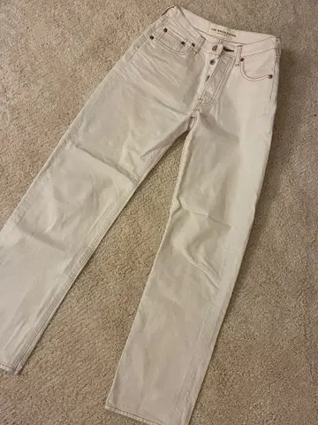 THE SHINZONE 화이트 스트레이트 데님 32