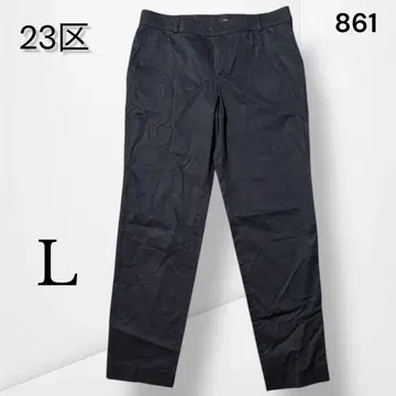 [23구] 슬림 스트레치 팬츠 심플 블랙 40사이즈