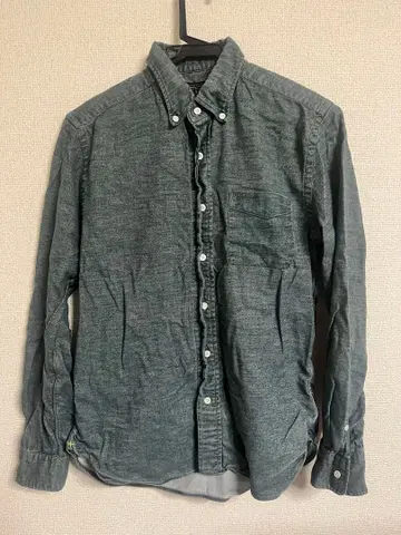BEAMS PLUS 다크 그레이 버튼 다운 셔츠 XS