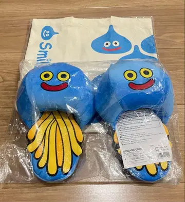 스마일 슬라임 호이미 슬라임 봉제 인형 슬리퍼, 토트백