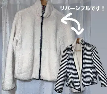 TOMMY HILFIGER 리버서블 플리스 자켓 화이트