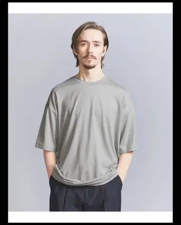 유나이티드 애로우즈 워셔블 울 숏 슬리브 니트 T셔츠