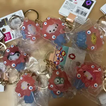 산리오 미야쿠미야쿠 클리어 키링 세트 7개