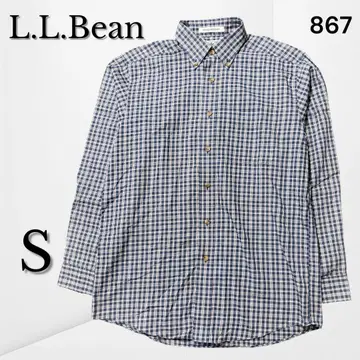 [엘엘빈] 체크 무늬 버튼 다운 셔츠 루즈핏 네이비 S