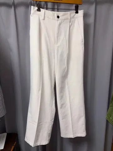 EMMA C. 화이트 와이드 팬츠 L 사이즈