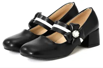 grl 플라워 비쥬 라인 벨트 펌프스 24cm 블랙