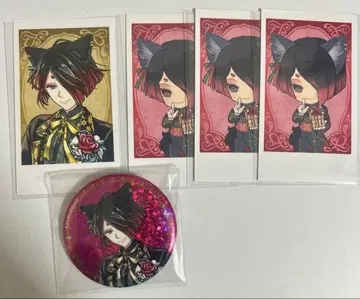 악마 집사와 검은 고양이 아쿠네코 유한 난자 사진풍 카드 홀로 캔뱃지