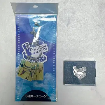 명탐정 코난 천공의 난파선 5연 키체인 핀 배지