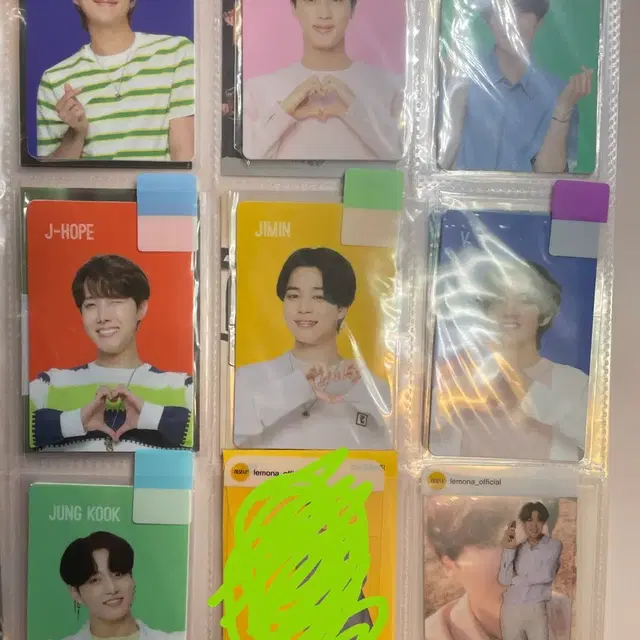 방탄 칠성사이다 레모나 포카