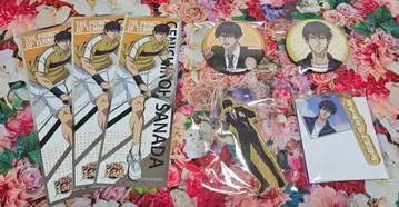 신 테니스의 왕자님 굿즈 세트 사나다 겐이치로 씰 캔뱃지 키링 외