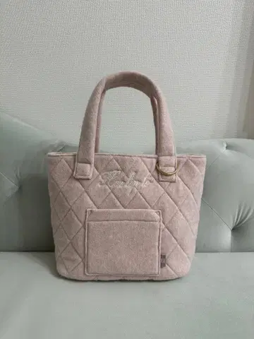 베이지 퀼팅 토트백