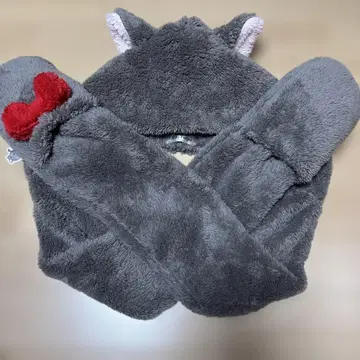 디즈니 벨리오즈 후드 부착 머플러