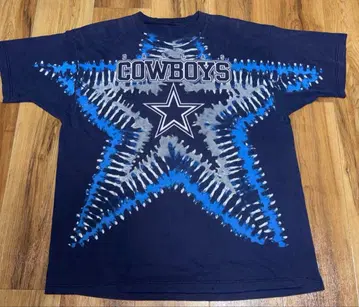 [레어] NFL 카우보이즈 T셔츠 타이다이 빈티지 구제 의류 USA계