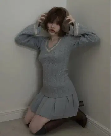 andmary Yuhua school 니트 세트 업 그레이