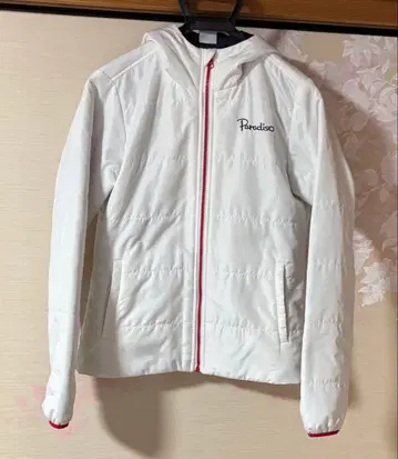 Paradiso 여성용 골프 자켓 화이트 후드 부착 새상품급