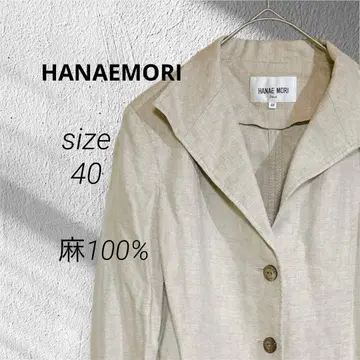 모리 하나에모리 베이지 테일러드 자켓 린넨 100% 오피스