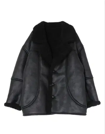 Ungrid 페이크 무스탕 루즈 블루종