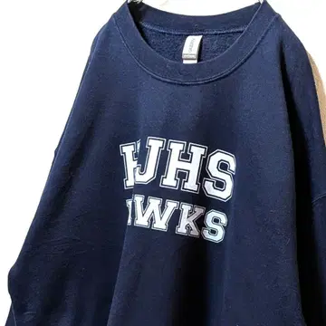 길단 HJHS 호크스 로고 맨투맨 트레이닝복 네이비 XL 구제 의류